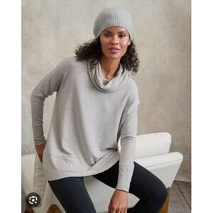 Garnet Hill- Cowl Neck Knit Tunic- Gray in color- size Medium